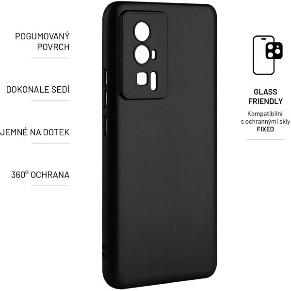 Telefon tok FIXED Story Xiaomi POCO F5 Pro fekete tok ...