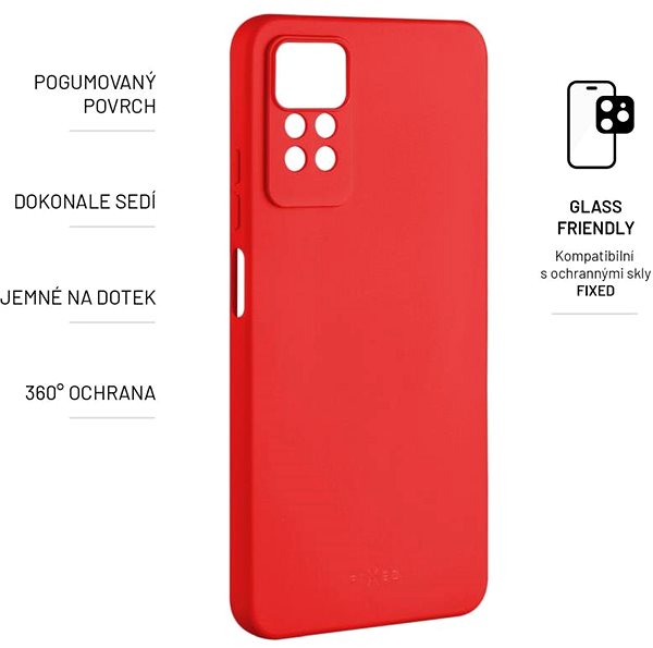Kryt na mobil FIXED Story pre Xiaomi Redmi Note 12 Pro červený ...