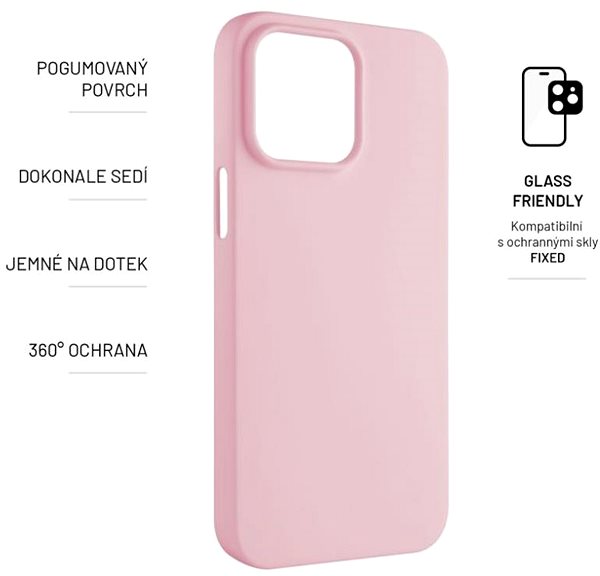 Telefon tok FIXED Story Apple iPhone 15 Pro rózsaszín tok ...