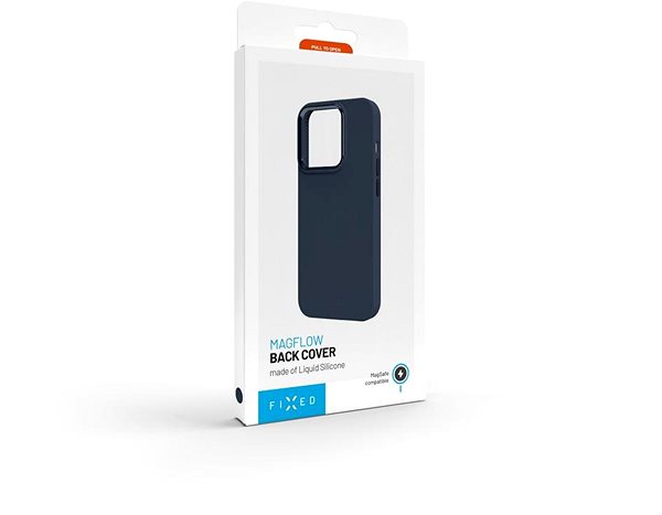 Handyhülle FIXED MagFlow mit MagSafe Unterstützung für Apple iPhone 15 blau ...