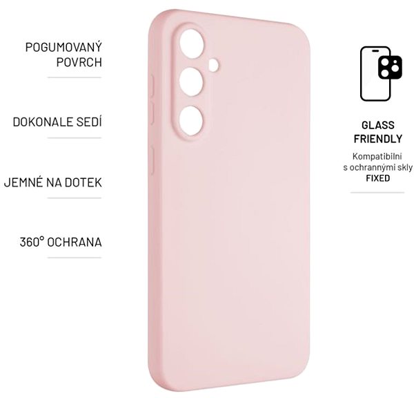 Telefon tok FIXED Story Samsung Galaxy S23 FE rózsaszín tok ...