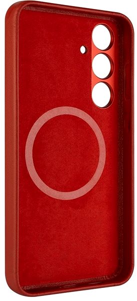 Telefon tok FIXED MagLeather Samsung Galaxy S24 MagSafe piros tok ...