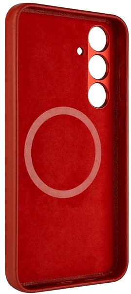 Kryt na mobil FIXED MagLeather s podporou MagSafe na Samsung Galaxy S24+ červený ...