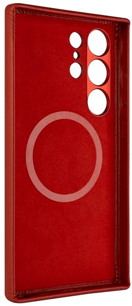Handyhülle FIXED MagLeather mit MagSafe Unterstützung für Samsung Galaxy S24 Ultra rot ...