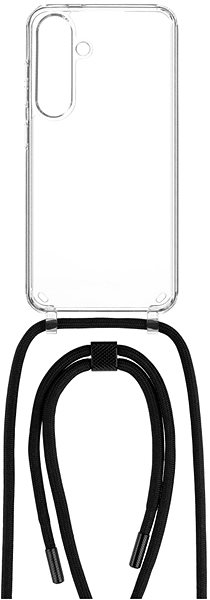 Handyhülle FIXED Pure Neck mit schwarzem Lanyard für Samsung Galaxy S24 ...