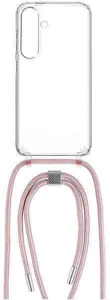 Handyhülle FIXED Pure Neck mit rosa Lanyard für Samsung Galaxy S24 ...