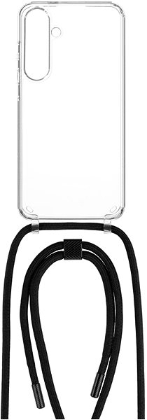 Kryt na mobil FIXED Pure Neck s čiernou šnúrkou na krk na Samsung Galaxy S24+ ...
