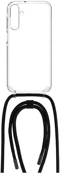 Handyhülle FIXED Pure Neck mit schwarzem Lanyard für Samsung Galaxy A15/A15 5G ...