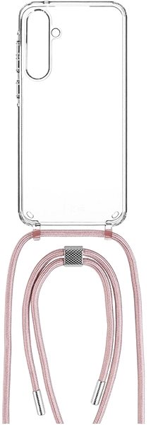 Kryt na mobil FIXED Pure Neck s ružovou šnúrkou na krk na Samsung Galaxy A55 5G ...