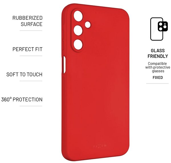 Kryt na mobil FIXED Story na Samsung Galaxy A15/A15 5G červený ...