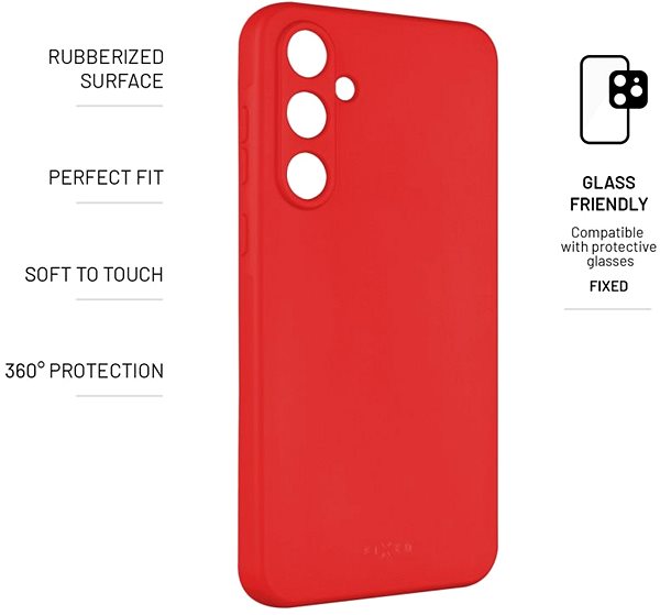 Kryt na mobil FIXED Story na Samsung Galaxy A35 5G červený ...