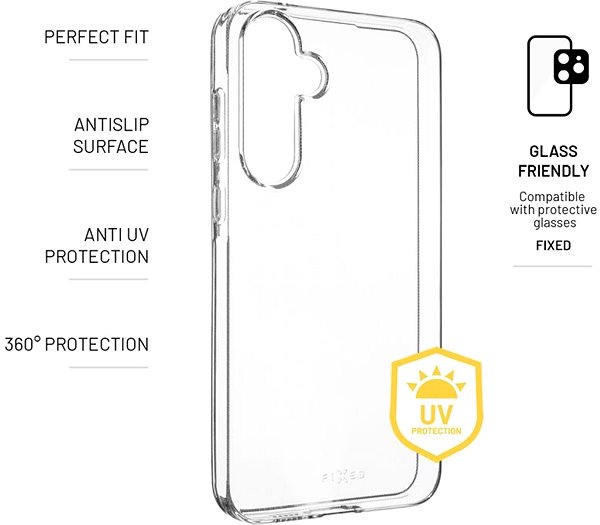 Handyhülle FIXED Slim AntiUV für Samsung Galaxy A55 5G transparent ...