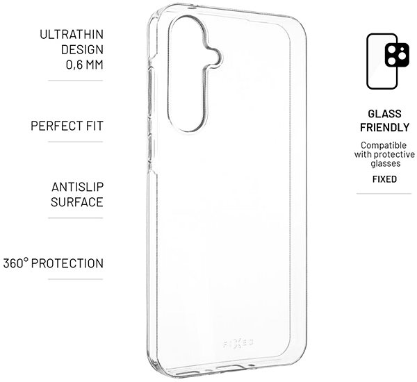 Telefon tok FIXED Skin Samsung Galaxy A35 5G 06 mm átlátszó tok ...