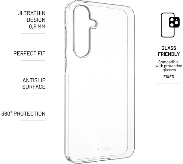 Telefon tok FIXED Skin Samsung Galaxy A55 5G 06mm átlátszó tok ...