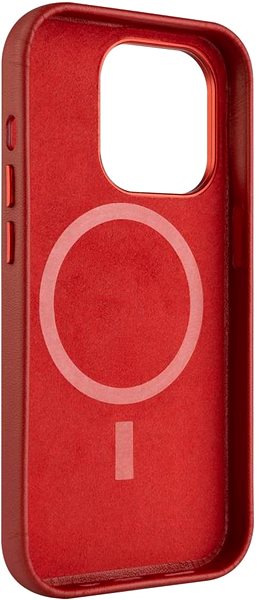 Telefon tok FIXED MagLeather Apple iPhone 13 Pro MagSafe piros tok ...