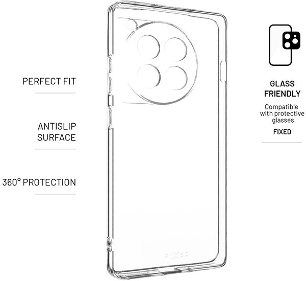 Telefon tok FIXED OnePlus 12R átlátszó tok ...