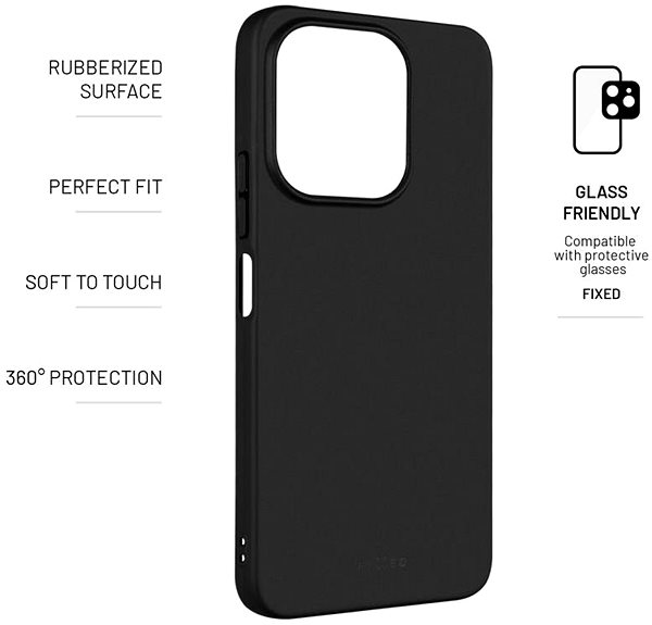 Telefon tok FIXED Story Xiaomi Redmi 13 4G/Poco M6/M6 Plus 5G fekete tok ...
