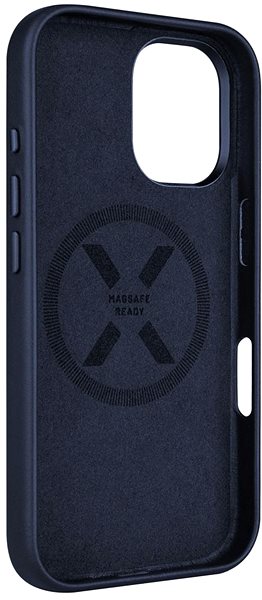 Handyhülle FIXED MagLeather mit MagSafe Unterstützung für Apple iPhone 16 blau ...