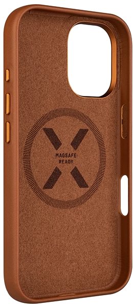 Telefon tok FIXED MagLeather Apple iPhone 16 MagSafe barna tok ...