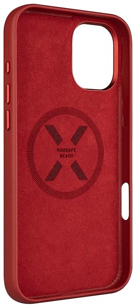Handyhülle FIXED MagLeather mit MagSafe Unterstützung für Apple iPhone 16 Plus rot ...
