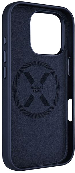 Telefon tok FIXED MagLeather Apple iPhone 16 Pro MagSafe kék tok ...