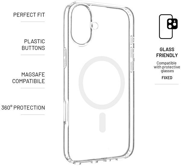 Handyhülle FIXED MagPure mit Magsafe Unterstützung für Apple iPhone 16 Plus klar ...