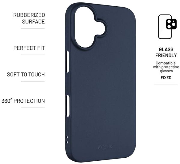 Handyhülle FIXED Story für Apple iPhone 16 blau ...