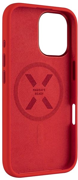 Handyhülle FIXED MagFlow mit MagSafe Unterstützung für Apple iPhone 16 rot ...