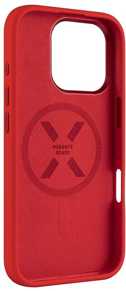 Handyhülle FIXED MagFlow mit MagSafe Unterstützung für Apple iPhone 16 Pro rot ...