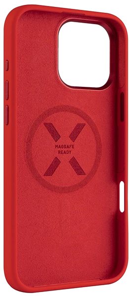 Handyhülle FIXED MagFlow mit MagSafe Unterstützung für Apple iPhone 16 Pro Max rot ...