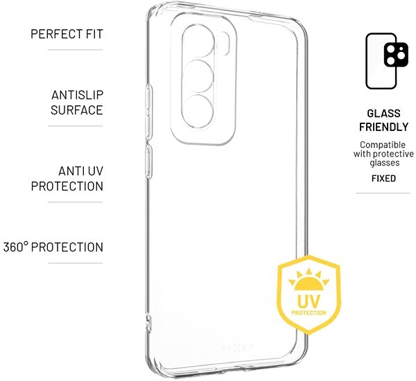 Handyhülle FIXED Story AntiUV für das OPPO Reno12 klar ...