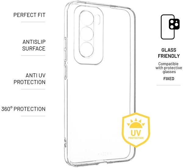 Handyhülle FIXED Story AntiUV für OPPO Reno12 Pro klar ...