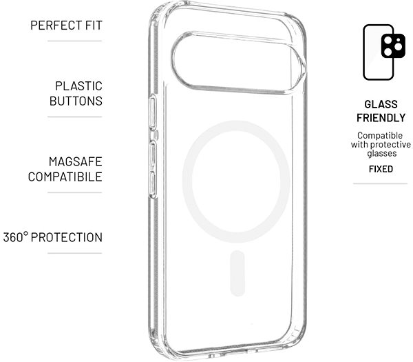 Handyhülle FIXED MagPure mit Magsafe Unterstützung für Google Pixel 9/9 Pro klar ...