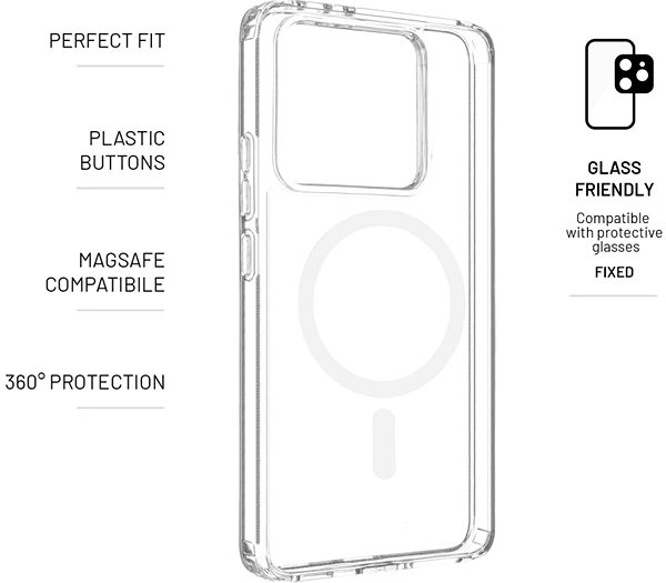 Handyhülle FIXED MagPure mit Magsafe Unterstützung für Xiaomi 14T clear ...