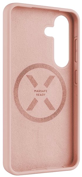 Handyhülle FIXED MagFlow mit MagSafe und Qi2 Unterstützung für Samsung Galaxy S25 rosa ...
