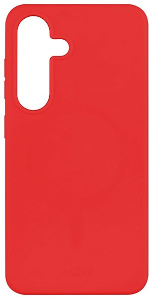 Kryt na mobil FIXED MagFlow s podporou MagSafe a Qi2  na Samsung Galaxy S25 červený ...