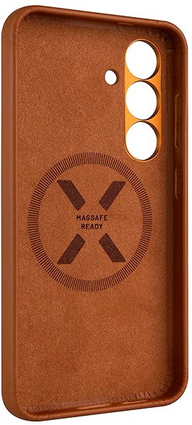 Handyhülle FIXED MagLeather mit MagSafe und Qi2 Unterstützung für Samsung Galaxy S25 braun ...