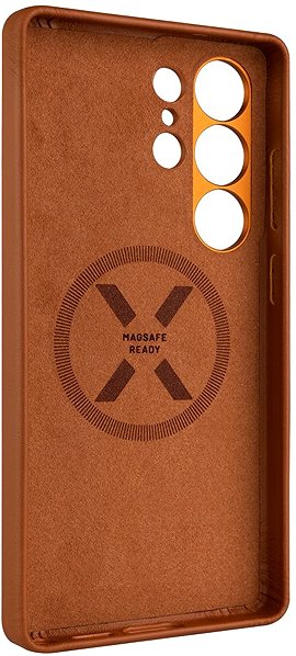 Handyhülle FIXED MagLeather mit MagSafe und Qi2 Unterstützung für Samsung Galaxy S25 Ultra braun ...