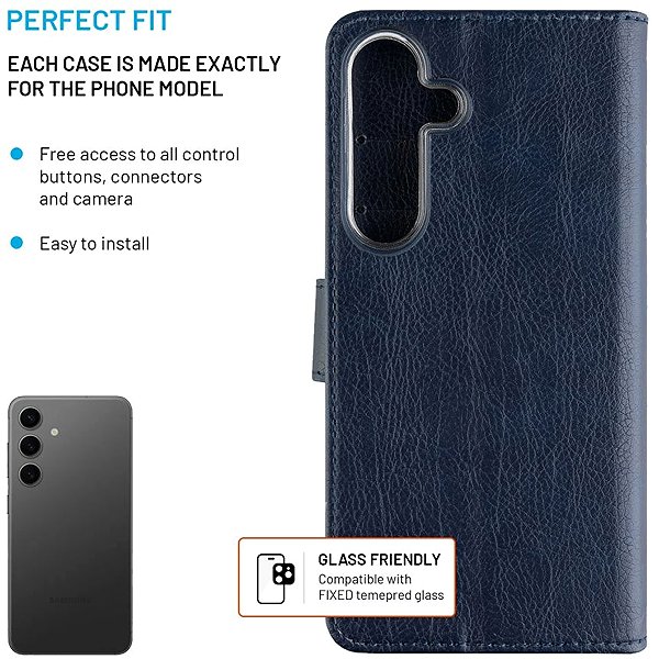 Softcase-Handyhülle FIXED Opus für Samsung Galaxy S25 blau ...