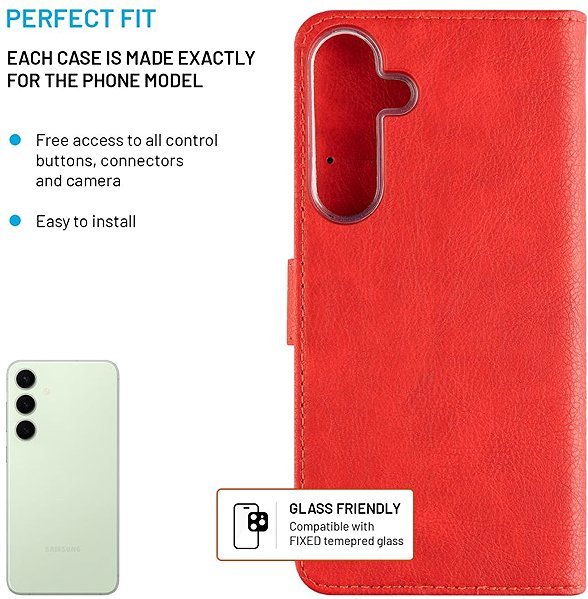 Softcase-Handyhülle FIXED Opus für Samsung Galaxy S25+ rot ...