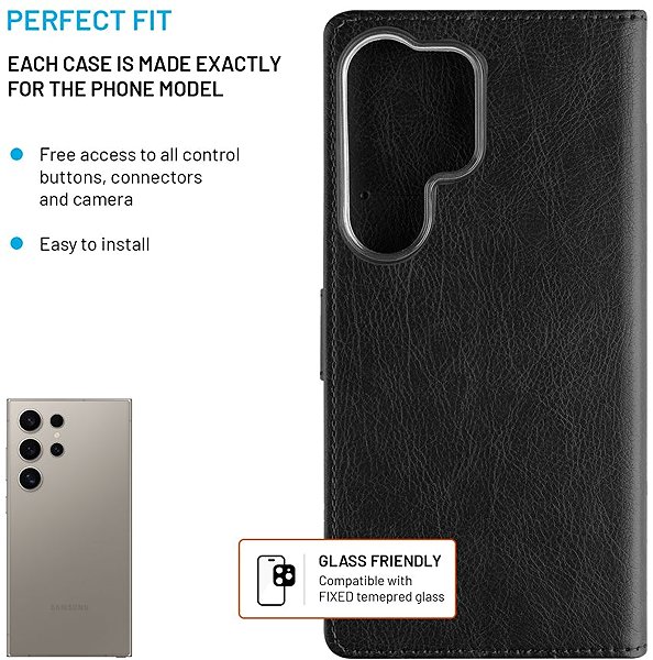 Softcase-Handyhülle FIXED Opus für Samsung Galaxy S25 Ultra schwarz ...