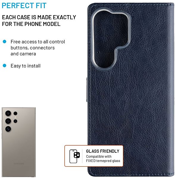 Mobiltelefon tok FIXED Opus Samsung Galaxy S25 Ultra kék tok ...
