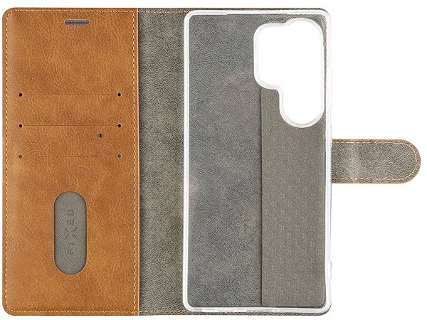 Softcase-Handyhülle FIXED Opus für Samsung Galaxy S25 Ultra braun ...