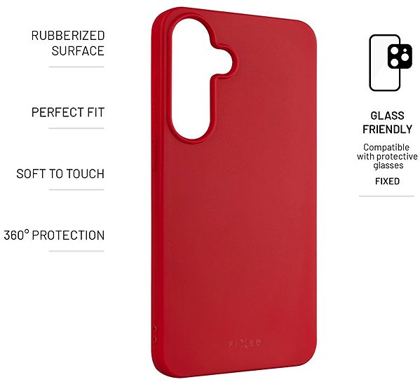 Telefon tok FIXED Story Samsung Galaxy S25+ piros tok ...