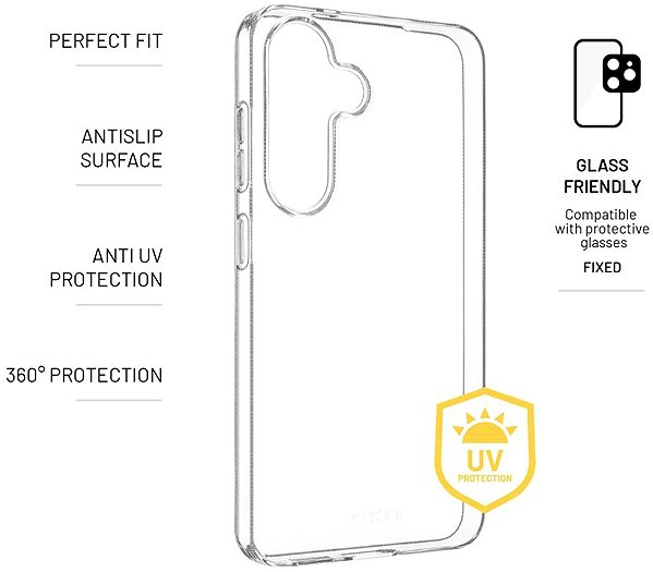Handyhülle FIXED Story AntiUV für Samsung Galaxy S25 klar ...