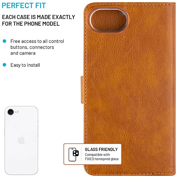 Softcase-Handyhülle FIXED Opus für Apple iPhone 17e / 16e braun ...
