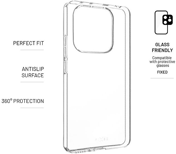 Telefon tok FIXED Story Xiaomi Redmi Note 14 5G átlátszó tok ...