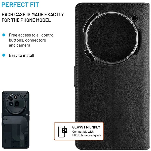 Softcase-Handyhülle FIXED Opus für Nothing Phone (3a) Pro 5G schwarz ...