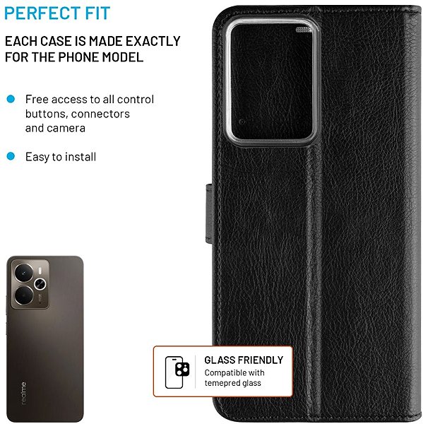 Softcase-Handyhülle FIXED Opus für Realme 14 5G/14T 5G schwarz ...