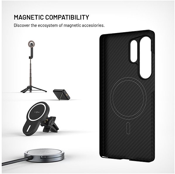 Handyhülle FIXED MagVelar Aramid mit Magsafe Unterstützung für Samsung Galaxy S25 Ultra schwarz ...